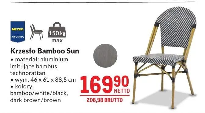 Krzesło Bamboo Sun promocja w Makro