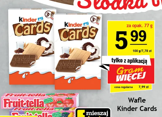 Wafle Kinder Cards promocja w Gram Market