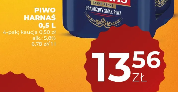 Piwo harnaś promocja w Duży Ben