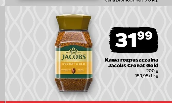 Kawa rozpuszczalna Jacobs Cronat Gold promocja w Netto