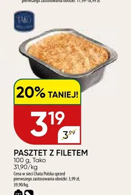 Pasztet z filetem Tako promocja w Chata Polska