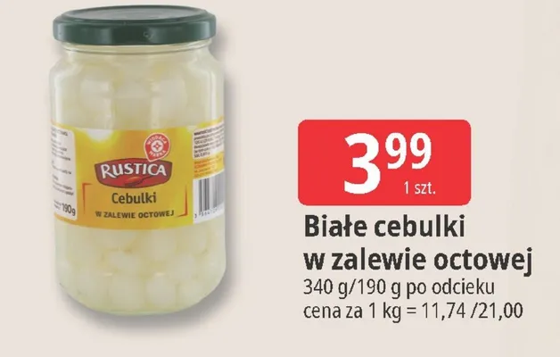 Białe cebulki w zalewie octowej promocja w Leclerc