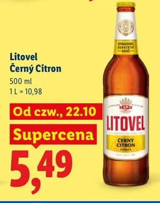 Piwo Litovel Černý Citron promocja w Lidl