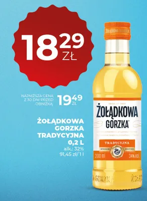 Wódka gorzka tradycyjna promocja w Duży Ben