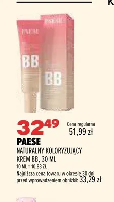 Krem BB Paese Naturalny Koloryzujący promocja w Drogerie Natura