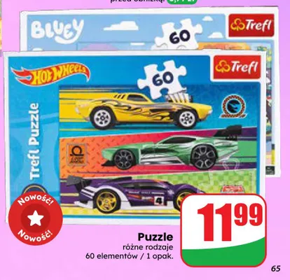 Puzzle 60 elementów Trefl promocja w Dino