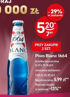 Piwo Blanc 1664 promocja w Żabka