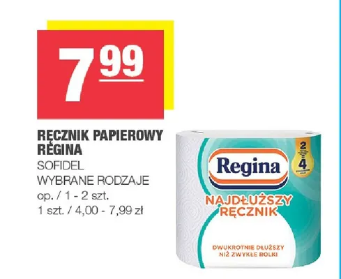 Ręcznik papierowy Regina promocja w SPAR