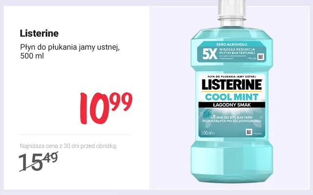 Płyn do płukania jamy ustnej Listerine promocja w Rossmann
