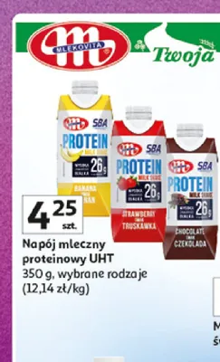 Napój mleczny proteinowy UHT Mlekovita SBA Protein promocja w Auchan