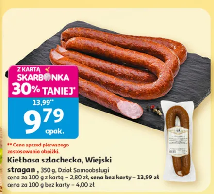 Kiełbasa szlachecka Wiejski stragan promocja w Auchan