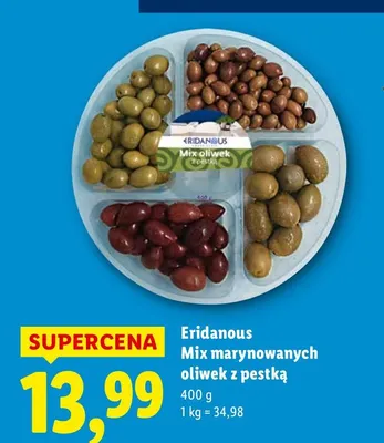 Oliwki Eridanous Mix marynowanych oliwek z pestką promocja w Lidl