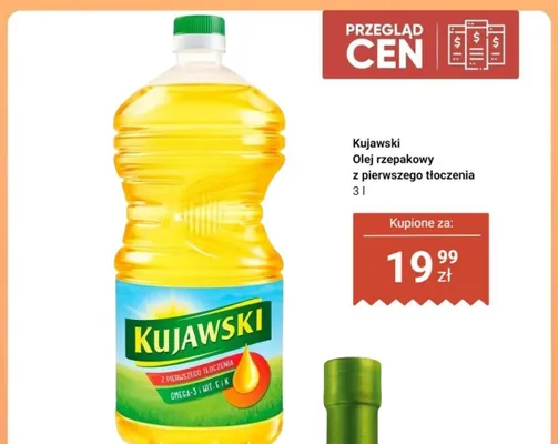 Olej rzepakowy Kujawski z pierwszego tłoczenia promocja w Dino