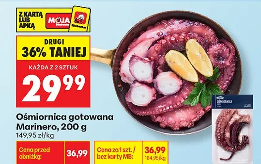 Ośmiornica gotowana Marinero promocja w Biedronka
