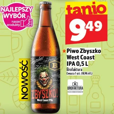 Piwo Zbyszko West Coast IPA promocja w TOPAZ