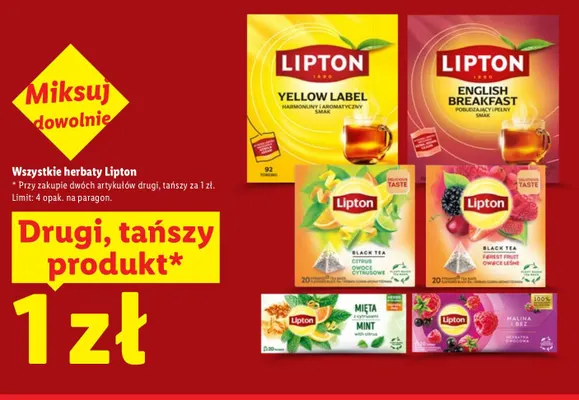 Herbata Lipton Yellow Label promocja w Lidl