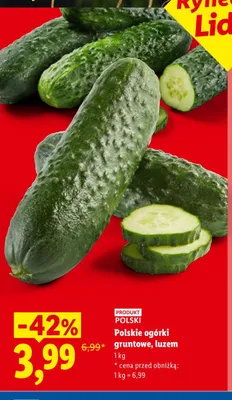 Ogórki gruntowe luzem Ryneczek Lidla polskie promocja w Lidl