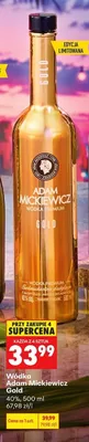Wódka Adam Mickiewicz Gold 40% promocja w Biedronka