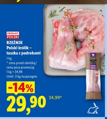 Polski królik - tuszka z podrobami Rzeźnik promocja w Lidl