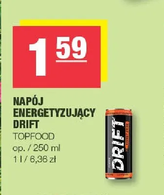 Napój energetyzujący Drift Topfood promocja w SPAR