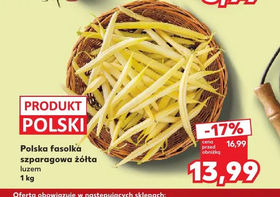 Fasolka szparagowa żółta polska promocja w Kaufland