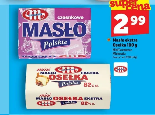 Masło czosnkowe Polskie Mlekovita promocja w TOPAZ
