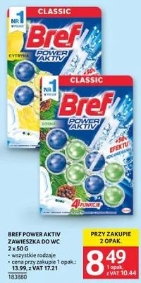 Bref Power Aktiv zawieszka do WC 2x50 g różne rodzaje promocja w Selgros