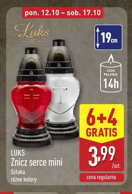 Znicz serce mini Luks promocja w Aldi