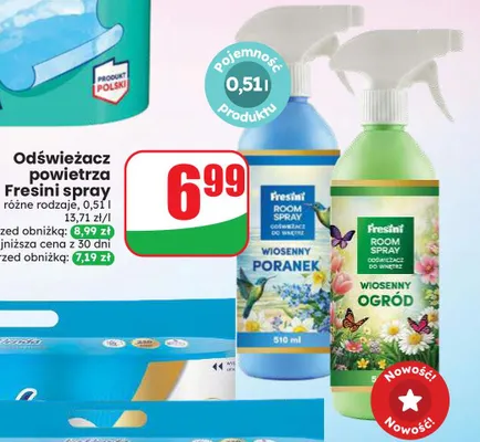 Odświeżacz powietrza Fresini spray promocja w Dino