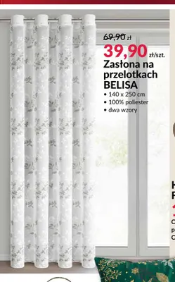 Zasłona na przelotkach Belisa 140x250 cm promocja w Salony Agata