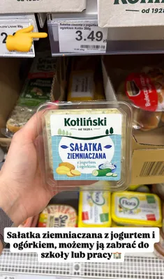 Sałatka ziemniaczana z jogurtem i ogórkiem promocja w Dino