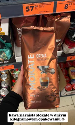 Kawa ziarnista Mokate Crema promocja w Biedronka