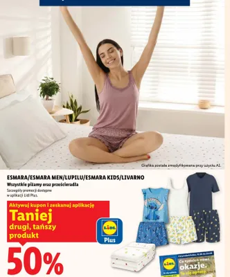 Piżama damska Esmara promocja w Lidl