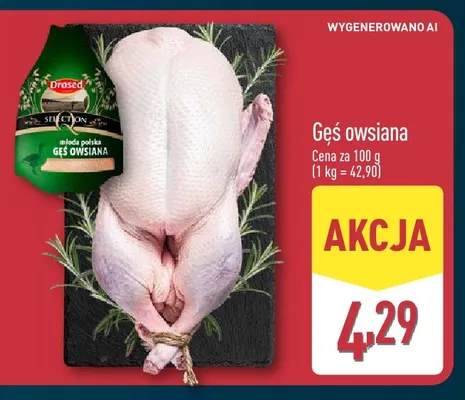 Gęś owsiana Drosed promocja w Aldi