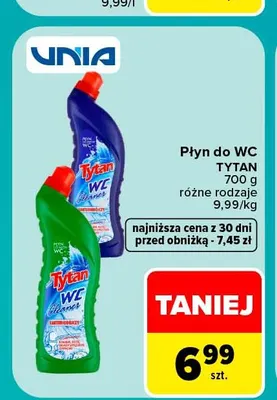 Płyn do WC Tytan promocja w Carrefour