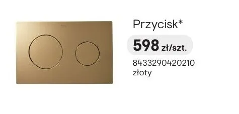 Przycisk spłukujący Roca złoty promocja w Castorama