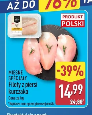 Filety z piersi kurczaka MIĘSNE SPECJAŁY promocja w Aldi