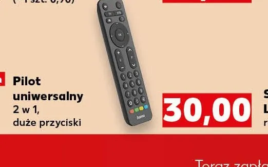 Pilot uniwersalny 2 w 1 duże przyciski Hama promocja w Kaufland
