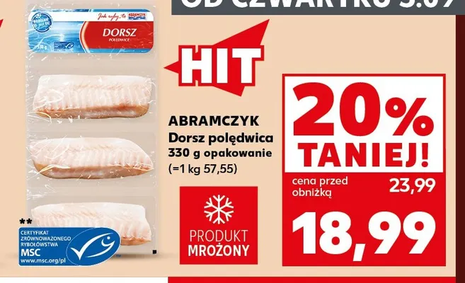 Dorsz polędwica Abramczyk promocja w Kaufland