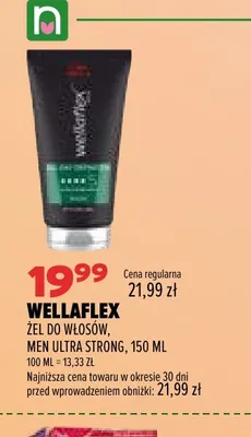 Żel do włosów Men Ultra Strong Wellaflex promocja w Drogerie Natura