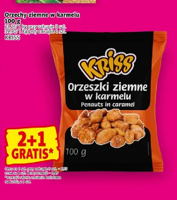 Orzeszki ziemne w karmelu Kriss promocja w Prim Market