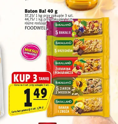 Baton Ba! banan i zboża Bakalland promocja w Prim Market