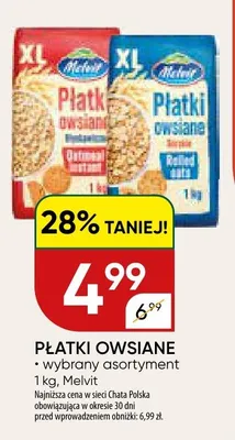 Płatki owsiane Melvit promocja w Chata Polska