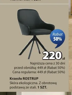 Krzesło Rostrup promocja w Jysk