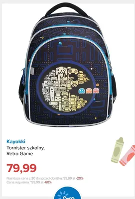 Tornister szkolny Kayokki Retro Game promocja w Smyk