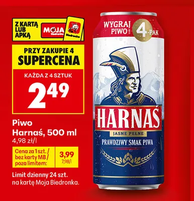 Piwo Harnaś promocja w Biedronka