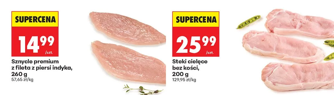 Steki cielęce bez kości promocja w Biedronka
