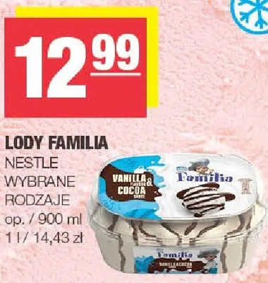 Lody Familia promocja w SPAR