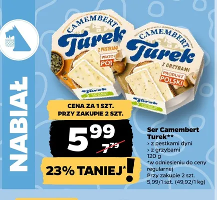 Ser Camembert Turek z pestkami dyni promocja w Netto