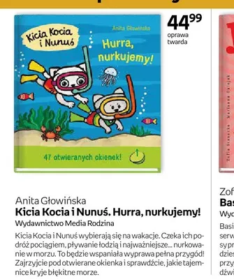 Książka Kicia Kocia i Nunuś. Hurra, nurkujemy! Anita Głowińska promocja w Dzień Dziecka